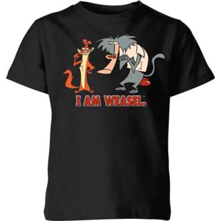 👉 I Am Weasel Characters Kids' T-Shirt - Black - 11-12 Years - Zwart