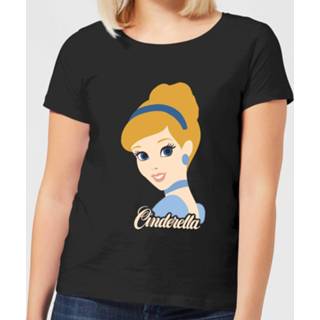 👉 Disney Assepoester Kleuren Silhouet Dames T-shirt - Zwart - S - Zwart