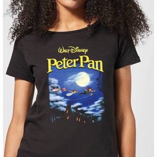 👉 Disney Peter Pan Cover Women's T-Shirt - Black - 5XL - Zwart