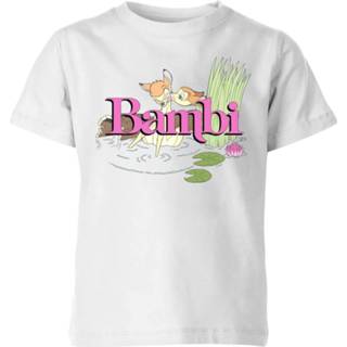 👉 Disney Bambi Kiss Kids' T-Shirt - White - 11-12 Years - Wit