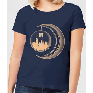 👉 Harry Potter Globe Moon Women's T-Shirt - Navy - XXL - Navy blauw