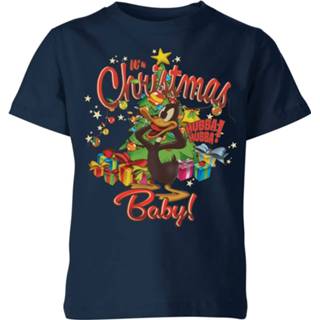 👉 Looney Tunes Its Christmas Baby Kids' Christmas T-Shirt - Navy - 11-12 Years - Navy blauw