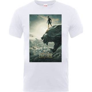👉 Black Panther Poster T-shirt - Wit - XXL - Wit
