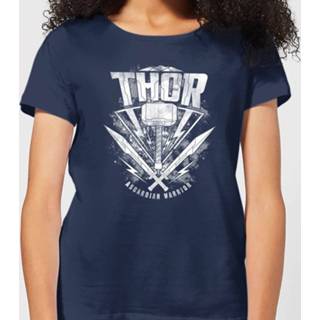 👉 Shirt vrouwen s Navy Blauw Marvel Thor Ragnarok Hammer Dames T-shirt - 5056281129874