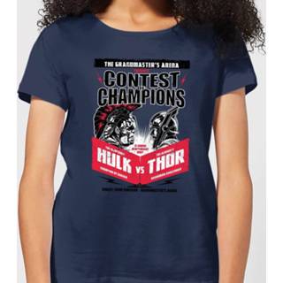 👉 Poster vrouwen s Navy Blauw Marvel Thor Ragnarok Champions Dames T-shirt - 5056281129973