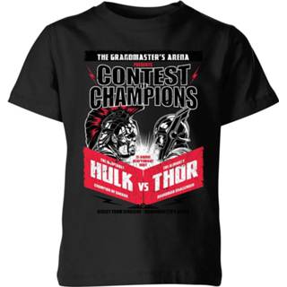 👉 Poster unisex zwart XS kinderen Marvel Thor Ragnarok Champions Kinder T-shirt - 98/104 (3-4 jaar) 5056281130627