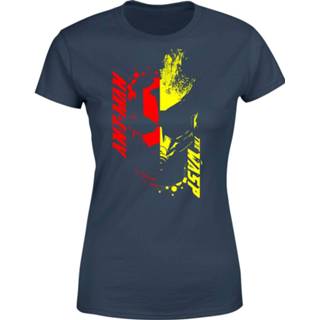 👉 Shirt vrouwen s Navy Blauw Ant-Man and the Wasp Split Face Dames T-shirt - 5059478182379