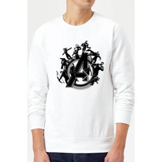 👉 Avengers Endgame Hero Circle Sweatshirt - White - 5XL - Wit