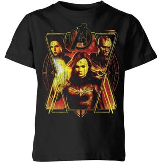 👉 Avengers Endgame Distressed Sunburst Kids' T-Shirt - Black - 9-10 Years - Zwart