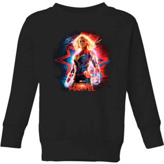 👉 Poster unisex XS zwart kinderen Captain Marvel kindertrui - 98/104 (3-4 jaar) 5059478972611