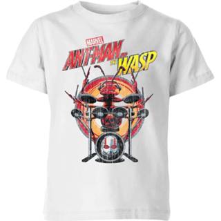 👉 Marvel  Drummer Ant Kids' T-Shirt - White - 11-12 Years - Wit