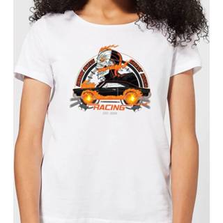 👉 Marvel Ghost Rider Robbie Reyes Racing Women's T-Shirt - White - 5XL - Wit