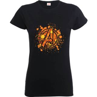 👉 Shirt s zwart vrouwen Marvel Avengers Assemble Halloween Spider Logo Dames T-shirt - 5056185768582