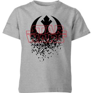 👉 Star Wars Shattered Emblem Kinder T-shirt - Grijs - 11-12 Years - Grijs