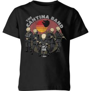 👉 Shirt zwart XS unisex kinderen Star Wars Cantina Band Kids' T-Shirt - Black 98/104 (3-4 jaar) 5059478284912