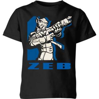 👉 Shirt zwart l unisex kinderen Star Wars Rebels Zeb Kids' T-Shirt - Black 9-10 Years