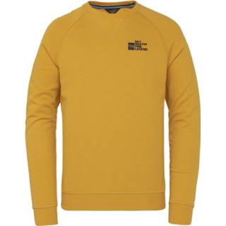 👉 Shirt geel XL m l XXL XXXL men truien Long sleeve r-neck interlock jerse golden yellow 8719419698693 8719419698679