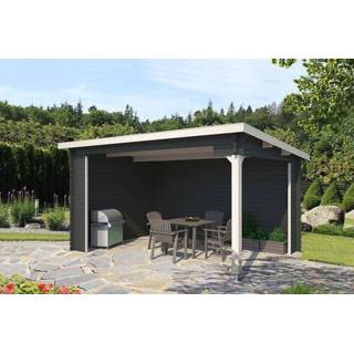 👉 Tuin huisje carbon grijs Outdoor Life Products | Tuinhuis Ragnar Gecoat Grey 8711471514454
