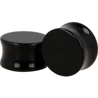 👉 Oorpiercing obsidiaan zwart Plug - 20 mm (Set van 2) 8718561068132