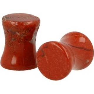 👉 Oorpiercing rode jaspis rood Plug - 8 mm (Set van 2) 8718561068118