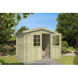 👉 Tuin huisje olijfgroen groen Outdoor Life Products | Tuinhuis Ingo 230 x Geïmpregneerd 8711471200685