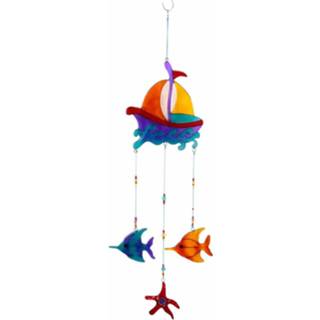 👉 Zeedier polyresin multicolor Hangende Decoratie Schip en Zeedieren 8717506141008