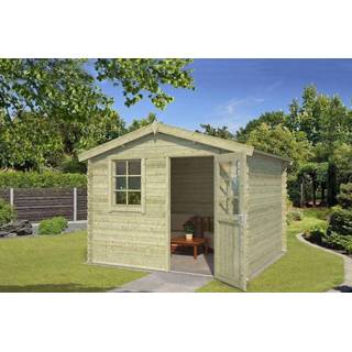 Outdoor Life Products, Tuinhuis Nina, Geïmpregneerd groen olijfgroen 210249 Tuin huisje groen olijfgroen Outdoor Life Products | Tuinhuis Nina 275 x 230 Geïmpregneerd 8711471200746