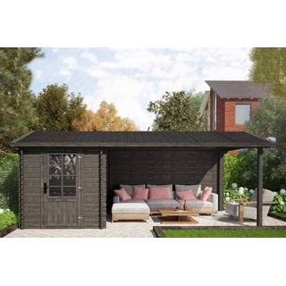 👉 Tuin huisje grijs Fonteyn | Tuinhuis Petra Zadeldak 8718836539541