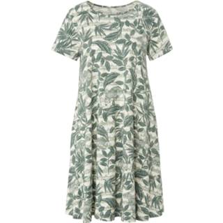 Donkergroen groen katoen Jerseyjurk 100% met animal-bladerprint Green Cotton