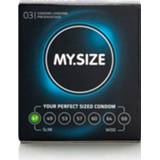 👉 Condoom transparant Natuurlijk Rubber Latex recht neutraal normaal glad MySize Condooms maat 47mm 4025838820114