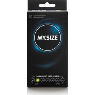 👉 Condoom transparant Natuurlijk Rubber Latex recht neutraal normaal glad MySize Condooms maat 49mm 4025838830120