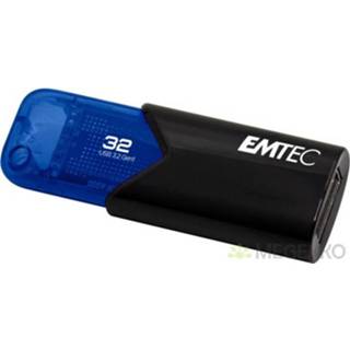 👉 Flash drive zwart blauw Emtec B110 Click Easy 3.2 USB 32 GB Type-A Gen 2 (3.1 2) Zwart, 3126170173126