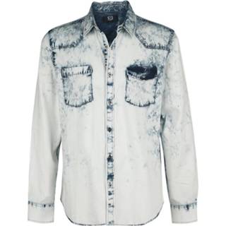 Denim shirt blauw mannen m R.E.D. by EMP - blaues Jeanshemd mit Waschung und Brusttaschen 4060587826482