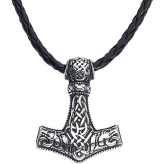 👉 Halsketting zilverkleurig mannen URBANTIMBER - Thors Hammer 4060587961428