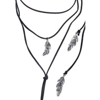 Hals ketting zwart vrouwen hoofdmateriaa polyester Blätterwerk - Halsketting 4060587965440