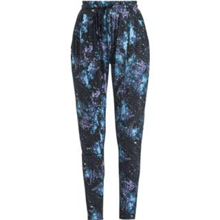 👉 Stoffen broek zwart vrouwen s Full Volume by EMP - Schwarze lässige Hose mit Galaxy-Print broeken 4064854018518