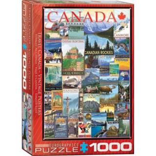 👉 Vintage poster engels legpuzzels Travel Canada Posters Puzzel (1000 stukjes) 628136607780