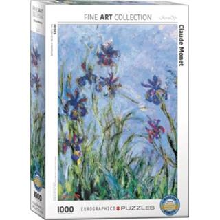 👉 Puzzel engels legpuzzels Irises (Detail) - Claude Monet (1000 stukjes) 628136620345