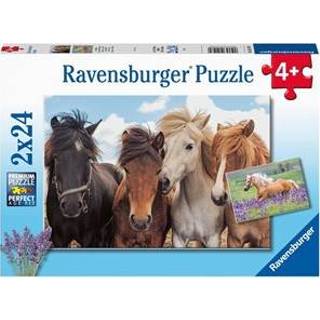 👉 Puzzel kinderpuzzels dieren Paardenliefde (2 x 24 stukjes) 4005556051489