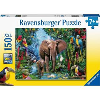 👉 Puzzel XXL dieren kinderpuzzels Olifanten in de Jungle (150 stukjes) 4005556129010