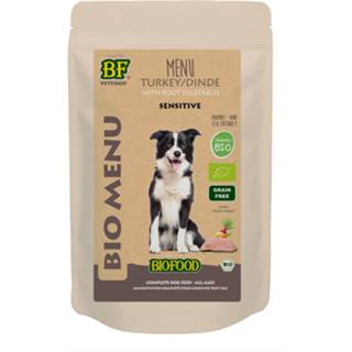 👉 Hondenvoer Biofood Organic Menu 150 g - Kalkoen Pouch 8714831500036