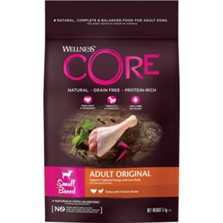 👉 Hondenvoer small Wellness Core Grain Free Dog Breed Adult Original - Kalkoen Kip 5 kg