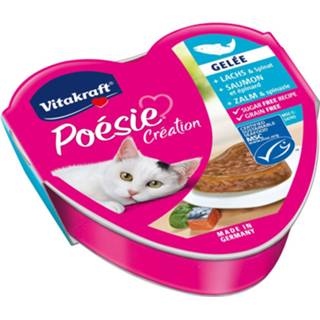 👉 Vitakraft Poésie Gelei Alu 85 g - Kattenvoer - Zalm&Spinazie