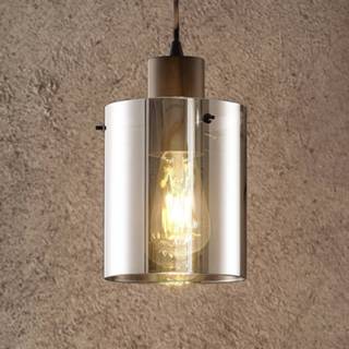 👉 Hang lamp staal a++ chroom zwart Lindby Kourtney hanglamp met glazen kap, 1-lamp