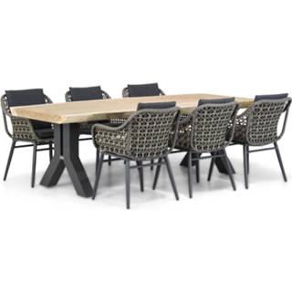 👉 Tuinset Mixed Black-Taupe dining sets taupe-naturel-bruin Lifestyle Dolphin/Woodside 240 cm 7-delig 7423601326325