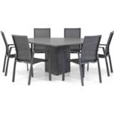 👉 Tuinset antracite dining sets grijs-antraciet Lifestyle Ultimate/Graniet 170 cm triangel 7-delig 7423609687657