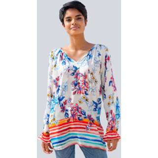 👉 Tuniek met zomerse print Alba Moda Wit
