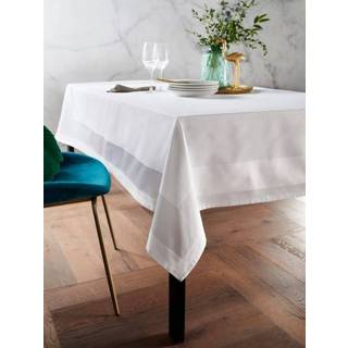 👉 Tafelkleed wit katoen unisex Atlas Curt Bauer