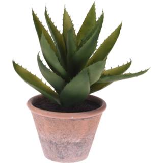 👉 Kunstplant Cactus kunstplanten in terracotta pot 33 cm