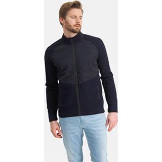 👉 XXL mannen donkerblauw State of Art Cardigan Plain - Zip 8714596663366 8714596663335